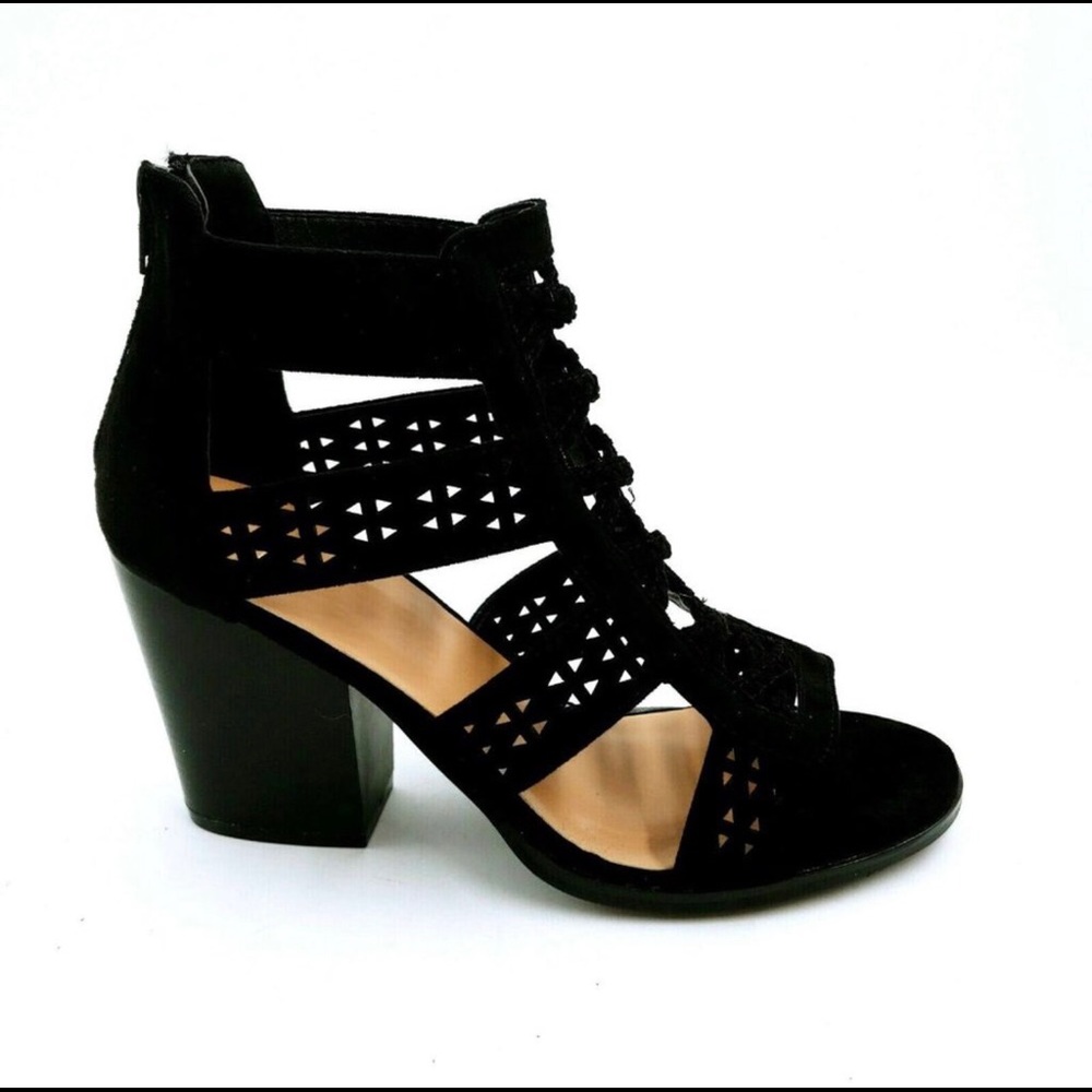 Woven Front Strappy Bootie Sandals NWT